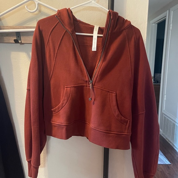 lululemon Scuba Oversized 1/2 Zip XS/S Date Brown - Picture 2 of 3